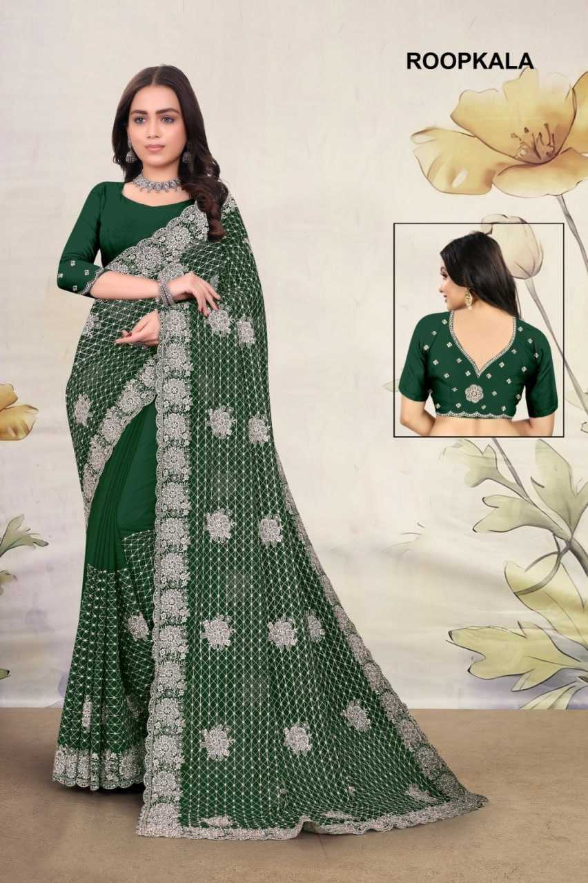 YNF GEORGETTEKESH114 ROOPKALA SAREES WHOLESALE TRADITIONAL GEORGETTE EMBROIDERY BRIDAL ZARI SAREES MANUFACTURER