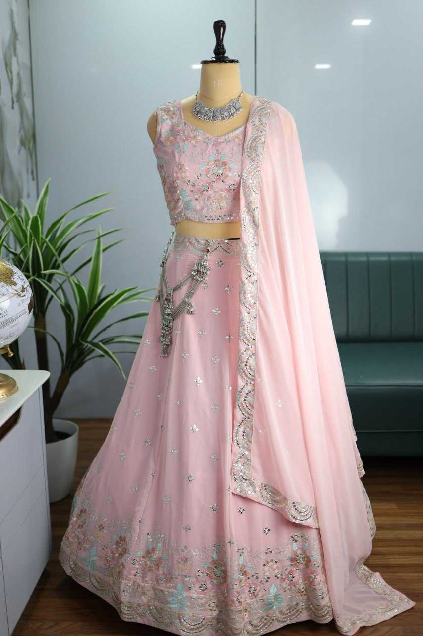 YNF GEORGETTEKESH269 CAD01 LEHENGAS WHOLESALE DESIGNER TRADITIONALGEORGETTE LEHENGA WITH DUPATTA MANUFACTURER