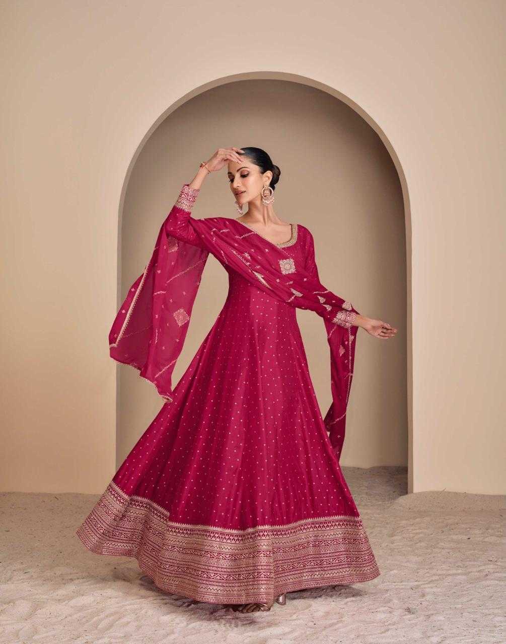 YNF JACQUARD SAYURI KESH233 LEELA CLOTHING BRANDS WHOLESALE GOWN MANUFACTURER