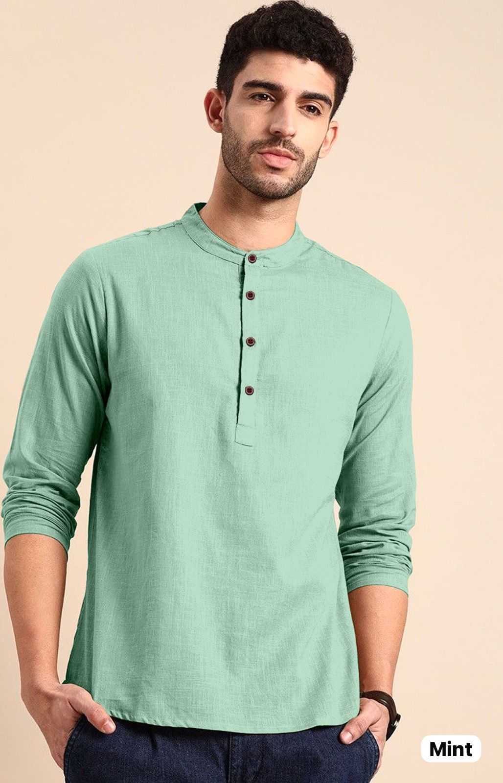 YNF KHADI COTTON KESH392 VAI04 MENS WEAR WHOLESALE KHADI COTTON CASUAL WEAR MENS SHIRTS MANUFACTURER