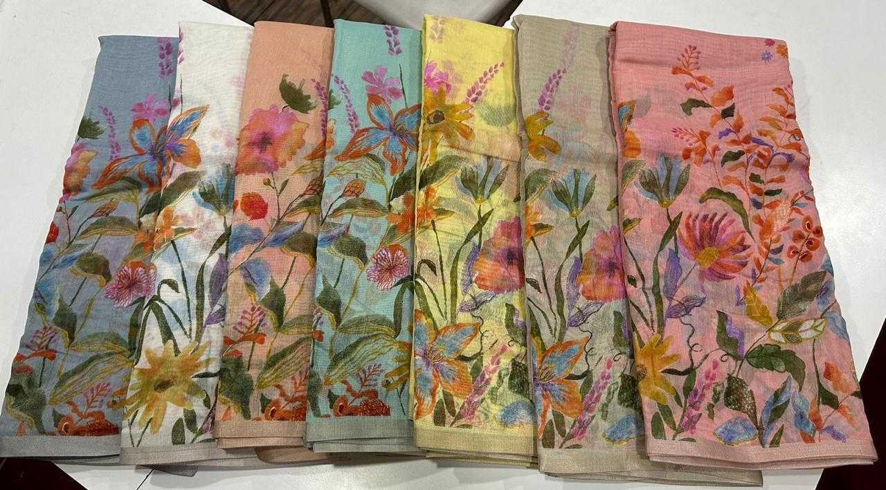 YNF LINEN KESH101 ANT138 LINEN SAREE WHOLESALE LINEN FLORA LADIES MANUFACTURER