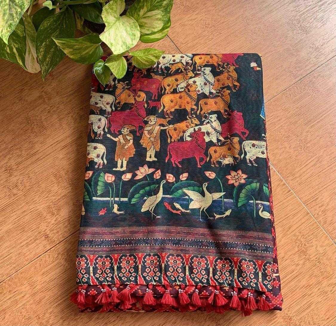 YNF LINEN KESH101 ANT151 SAREE WHOLESALE LINEN KALAMKARI FANCY SAREE MANUFACTURER