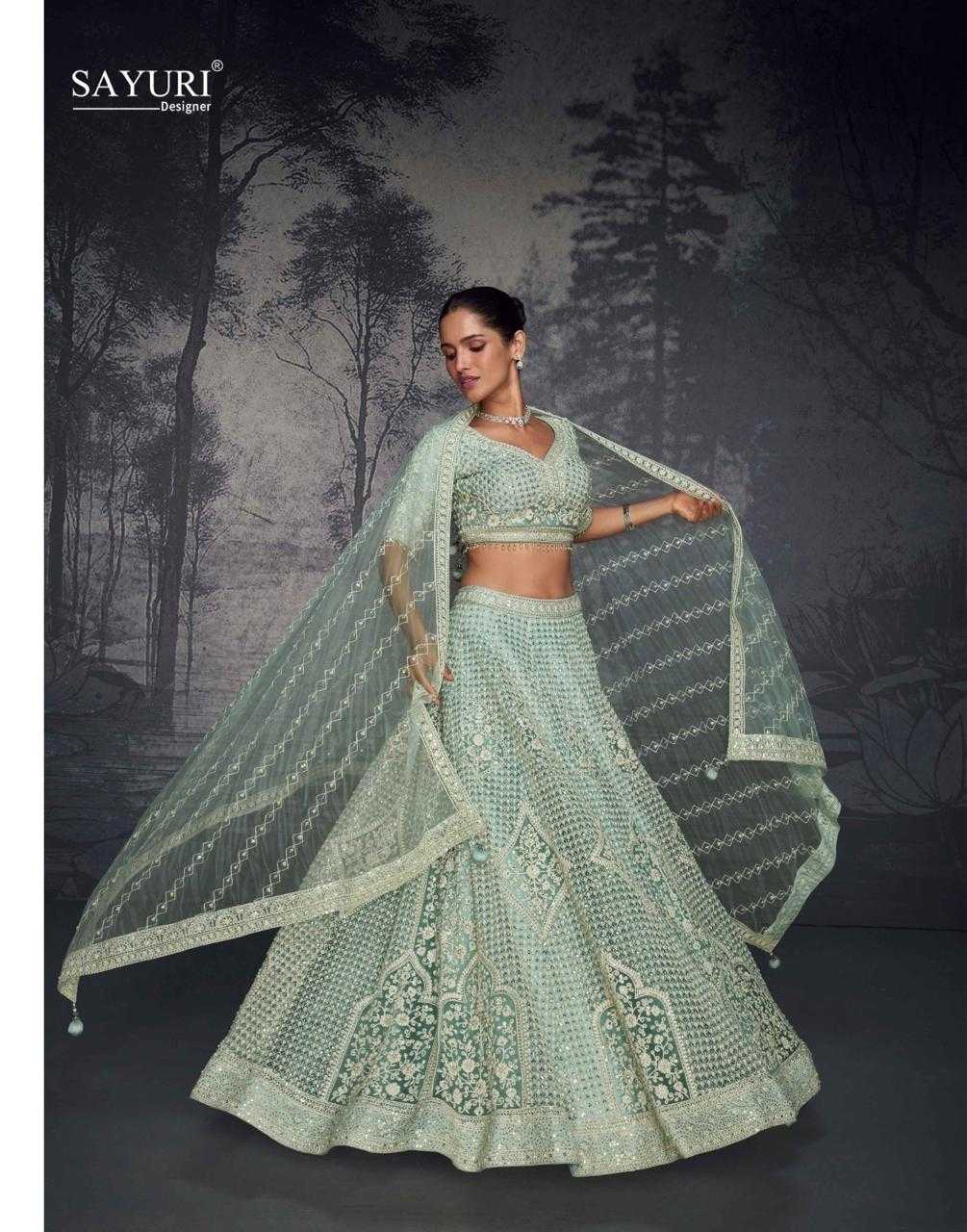 YNF NET SAYURI KESH233 PRESENT 5592 CLOTHING BRANDS WHOLESALE LEHENGA MANUFACTURER