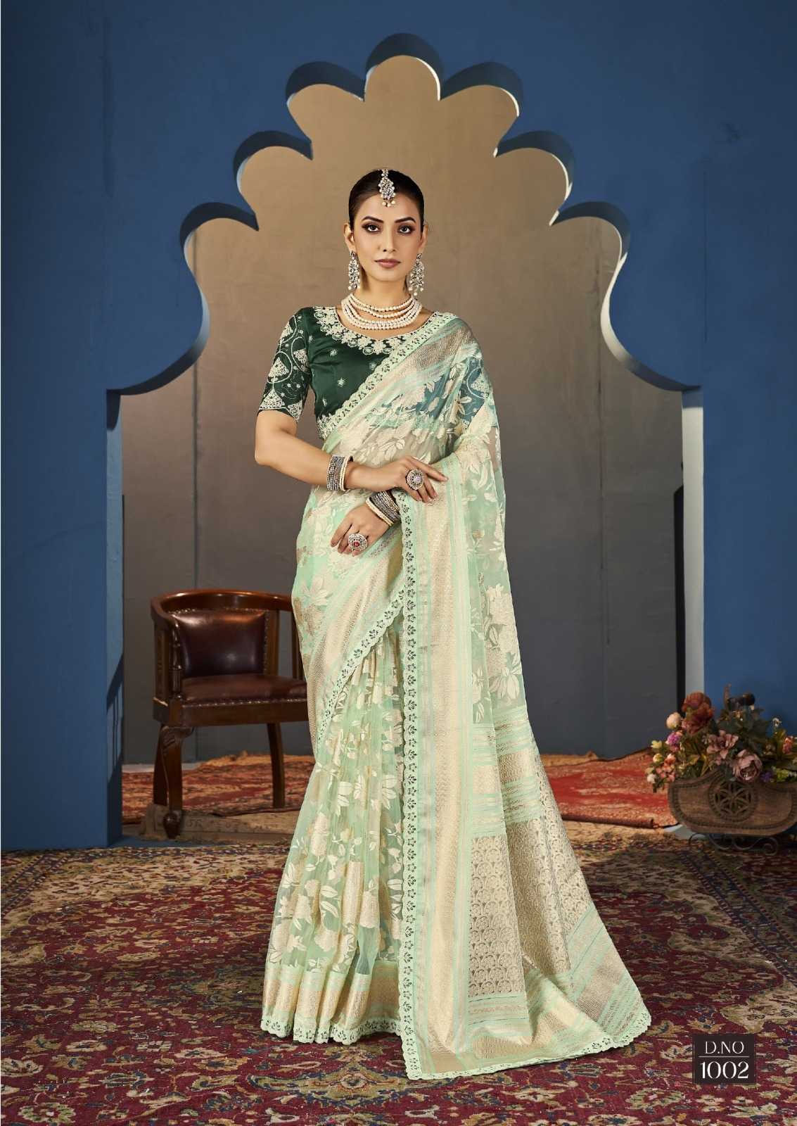 YNF ORGANZA SIRONA FASHION KESH113 Zuric CLOTHING BRANDS WHOLESALE SAREES MANUFACTURER