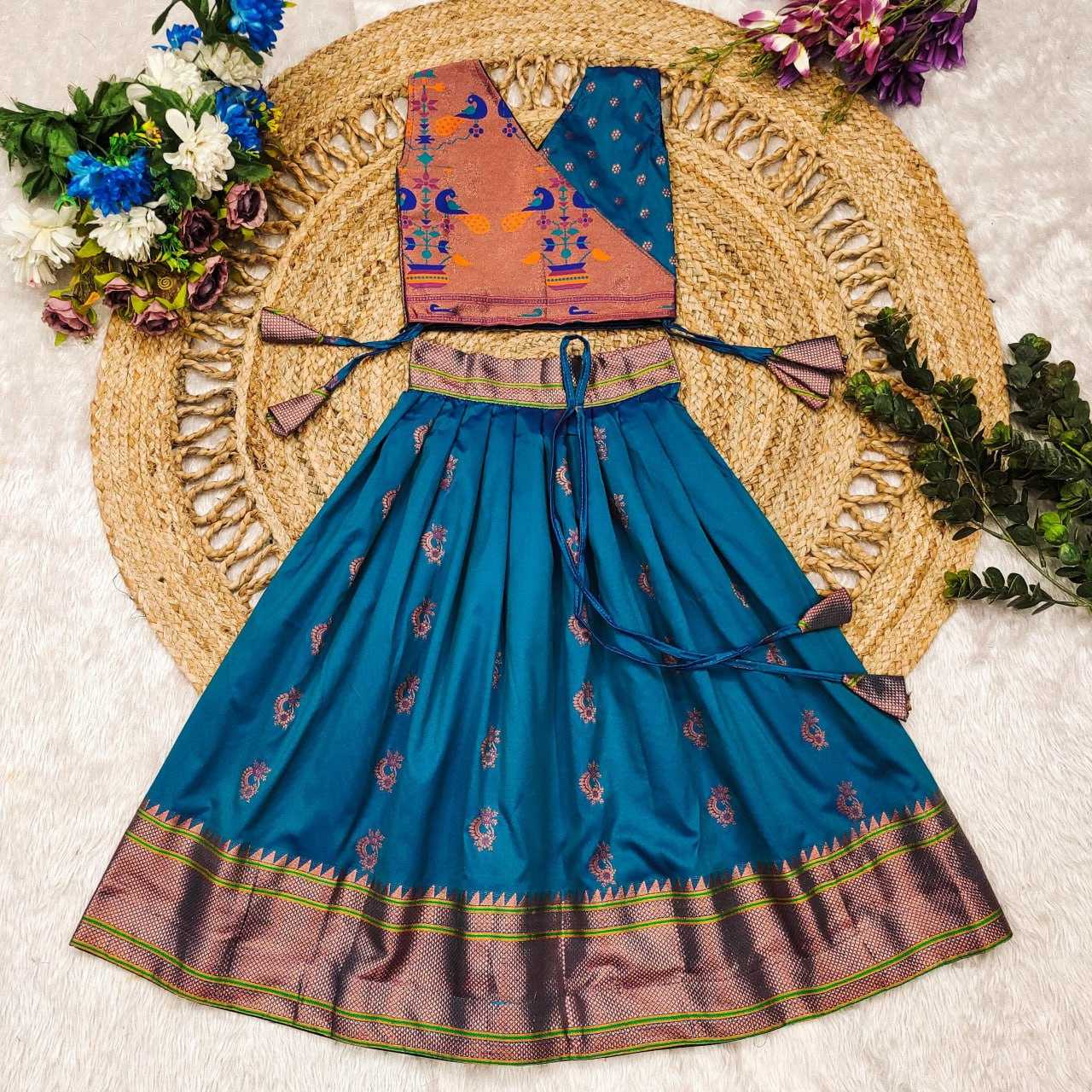 YNF PAITHANI SILK RIN192 8046 KIDS WEAR WHOLESALE KIDS LEHENGA CHOLI BABY GIRL LEHENGA KIDS WEAR MANUFACTURER