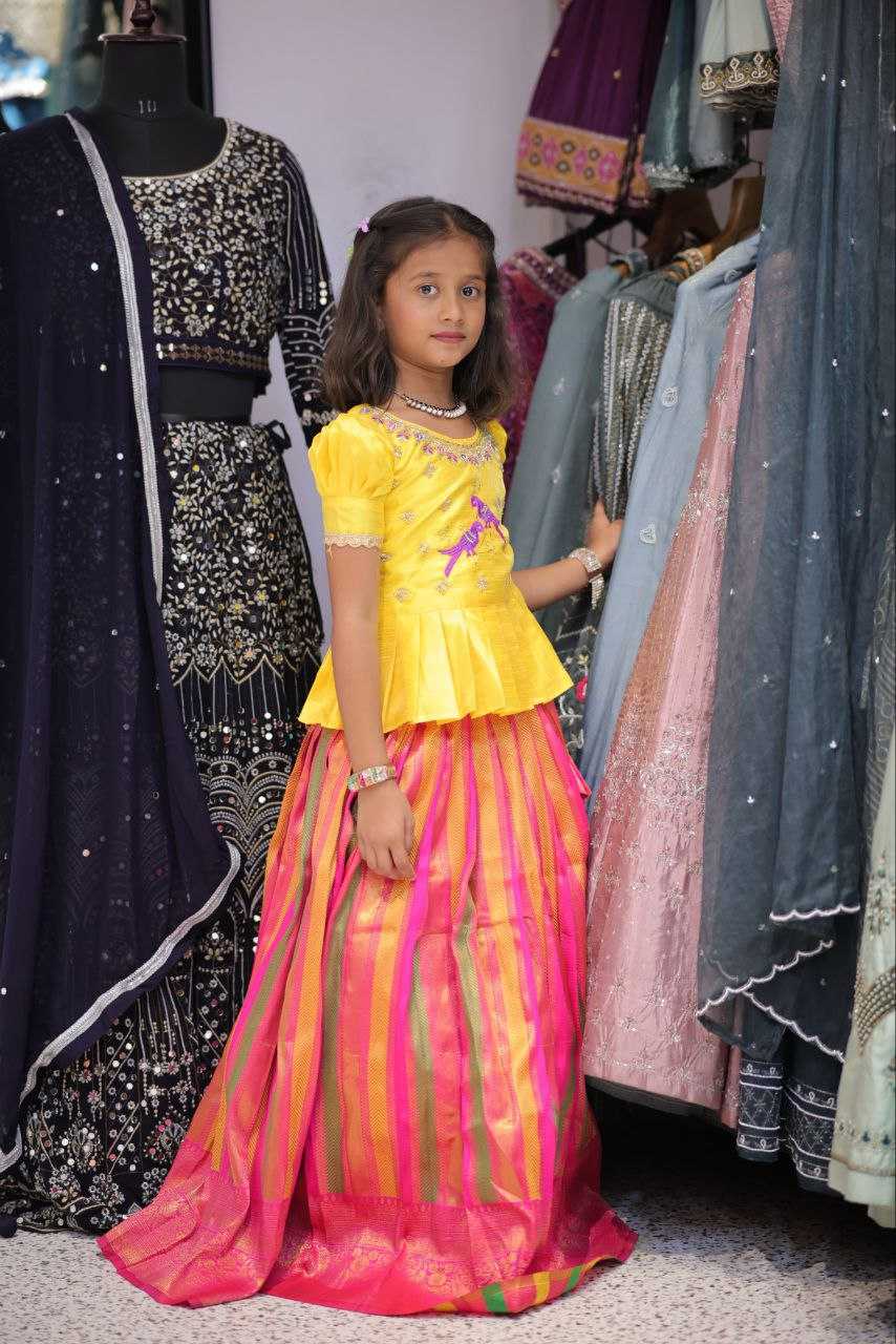 YNF PURE SILK RIN161 RPVR22 KIDS WEAR WHOLESALE KIDS LEHENGA KIDS TRADITIONAL OUTFITS KIDS LEHENGA CHOLI KIDS FESTIVE WEAR KIDS WEDDING OUTFITS MANUFACTURER