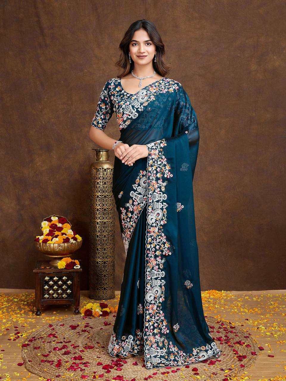 YNF RANGOLI SILK RIN188 Swastik Sarees SAREES WHOLESALE SAREES EMBROIDERY TRADITIONAL WEDDING DESIGNER SAREES MANUFACTURER