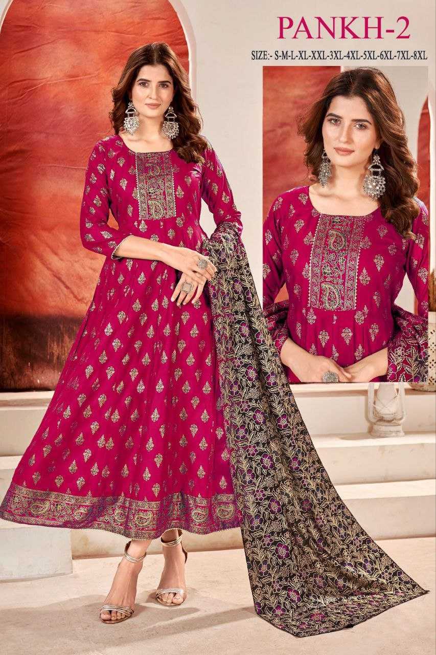 YNF RAYON PANKH KESH246 PANKH-2 CLOTHING BRANDS WHOLESALE KURTIS MANUFACTURER