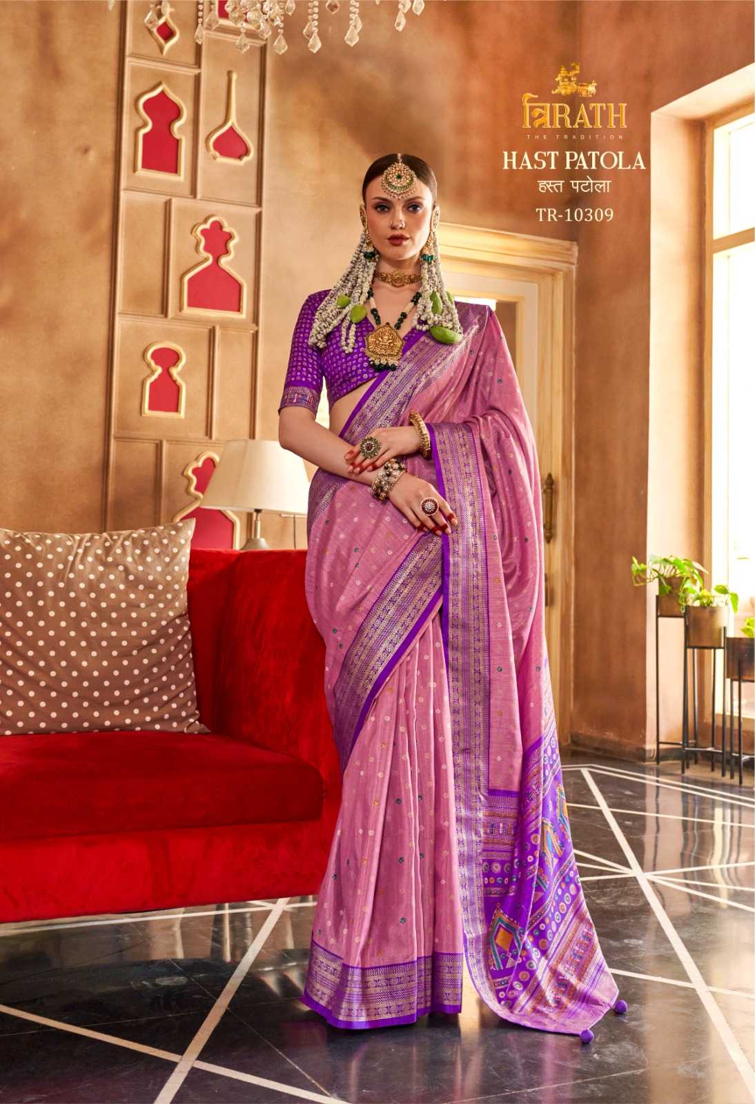 YNF SILK TRIRATH RIN195 HAST PATOLA CLOTHING BRANDS WHOLESALE SAREES MANUFACTURER