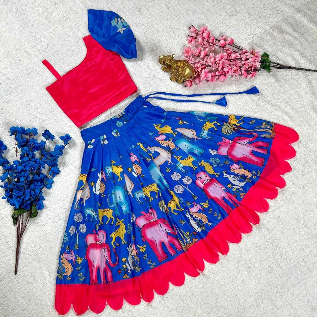 YNF SOFT CHINON KESH109 RRK107 KIDS WEAR WHOLESALE KIDS LEHENGA KIDS LEHENGA CHOLI KIDS FESTIVE WEAR KIDS WEDDING OUTFITS MANUFACTURER