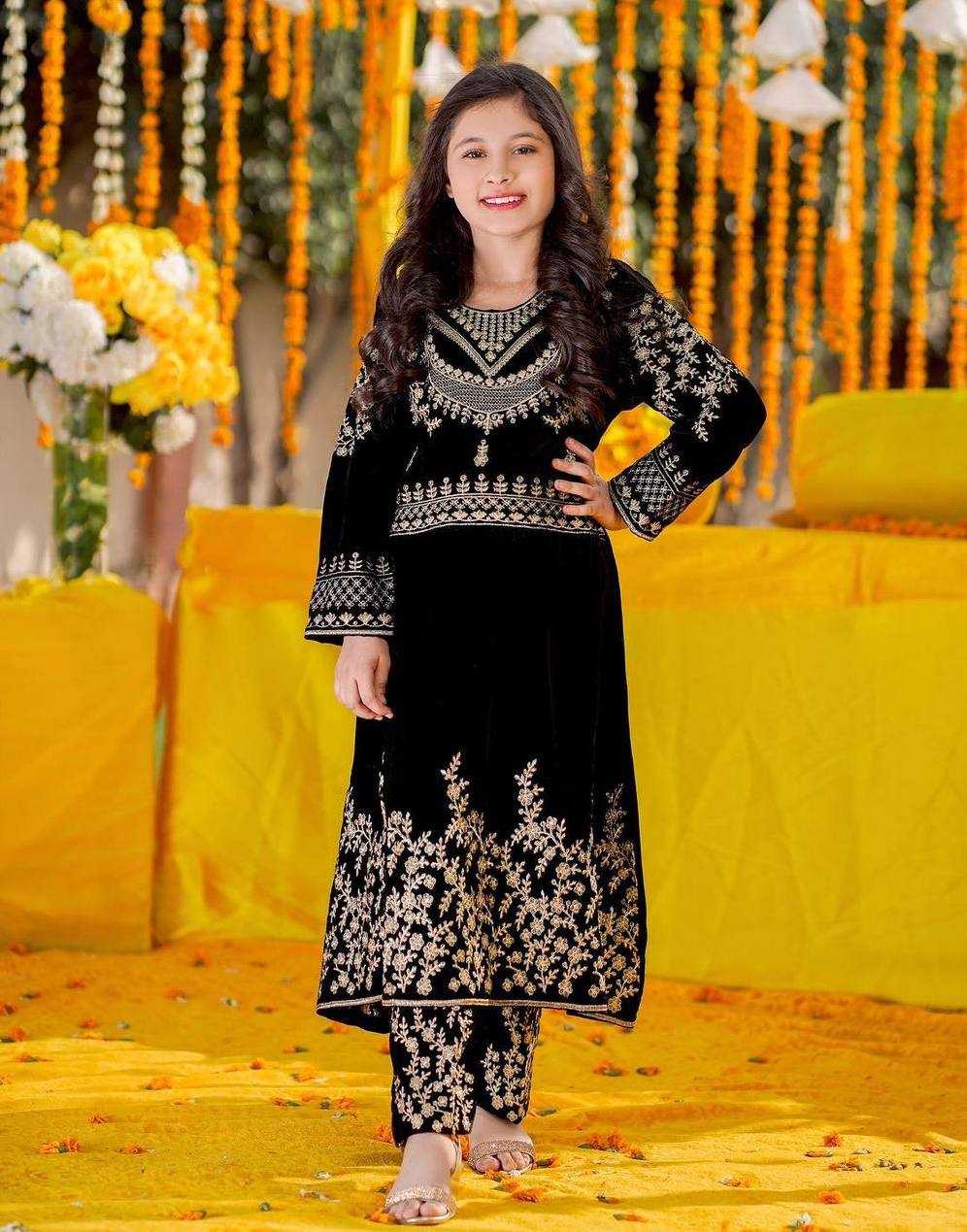 YNF VELVET RIN1544 190 WHOLESALE KIDS SUIT KIDS ANARKALI SUITS MANUFACTURER