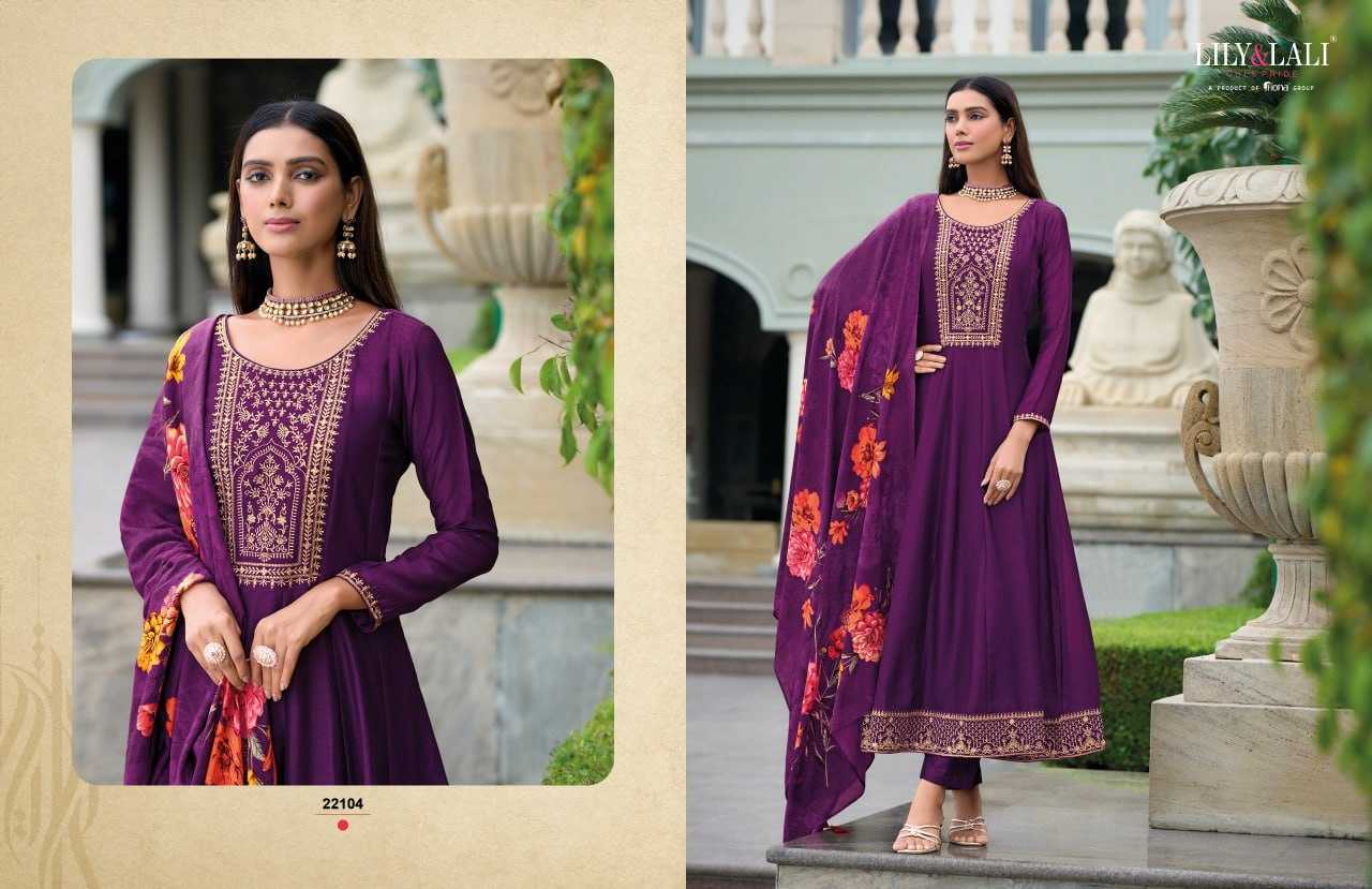 YNF VICHITRA SILK LILY & LALI KESH236 MALLIKAJAAN CLOTHING BRANDS WHOLESALE GOWNS MANUFACTURER