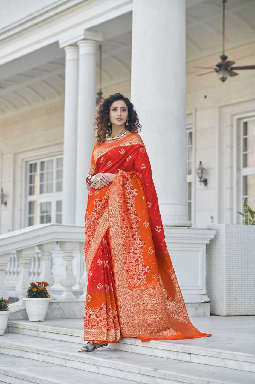 Ynf Banarasi Soft Silk KESH417 5378 Sarees Wholesale Party Wear Sarees Red Sarees Silk Sarees Manufacturer