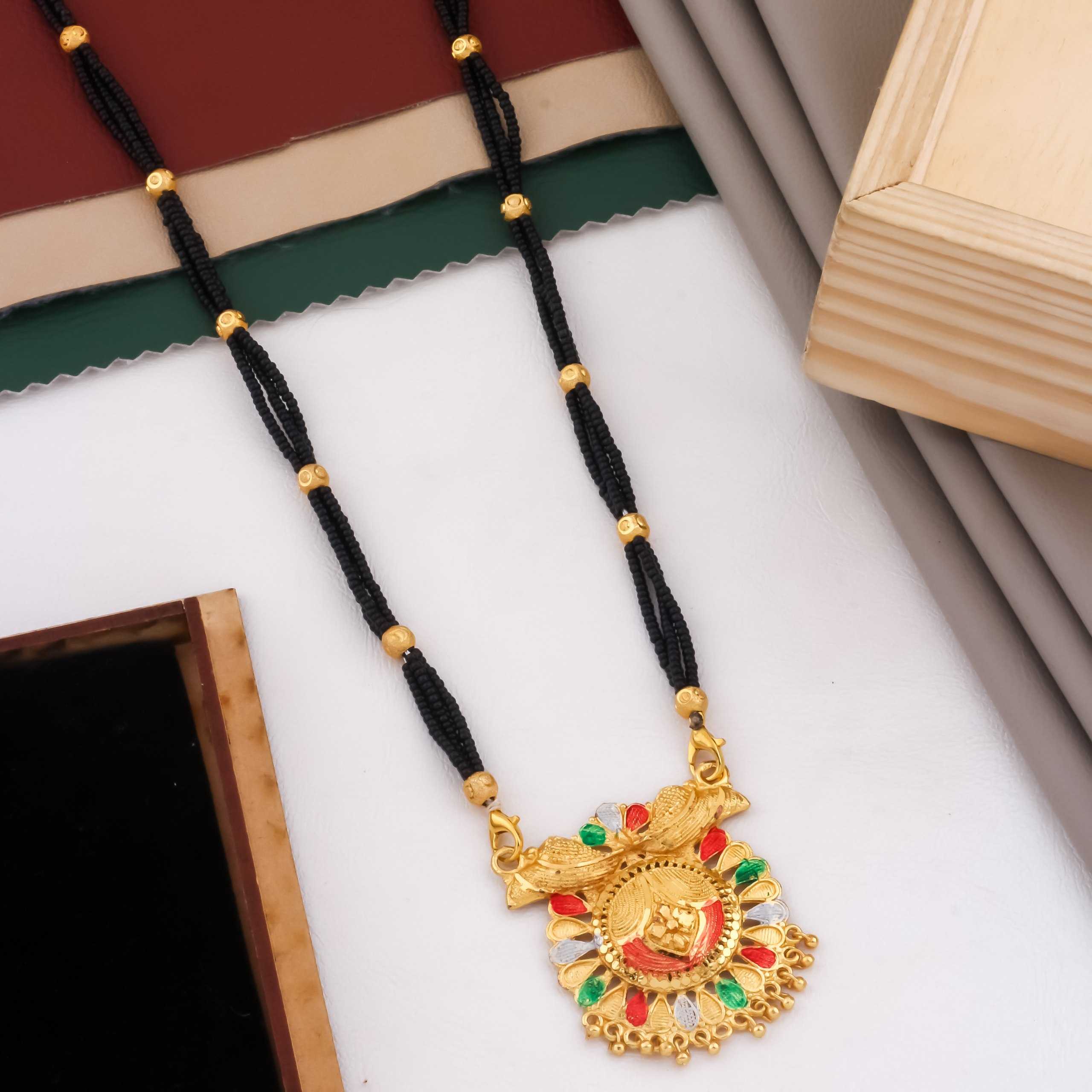 YNF BRASS KESH191 KAC353-3 WOMENS JEWELLERY WHOLESALE MANGALSUTRAS MANUFACTURER