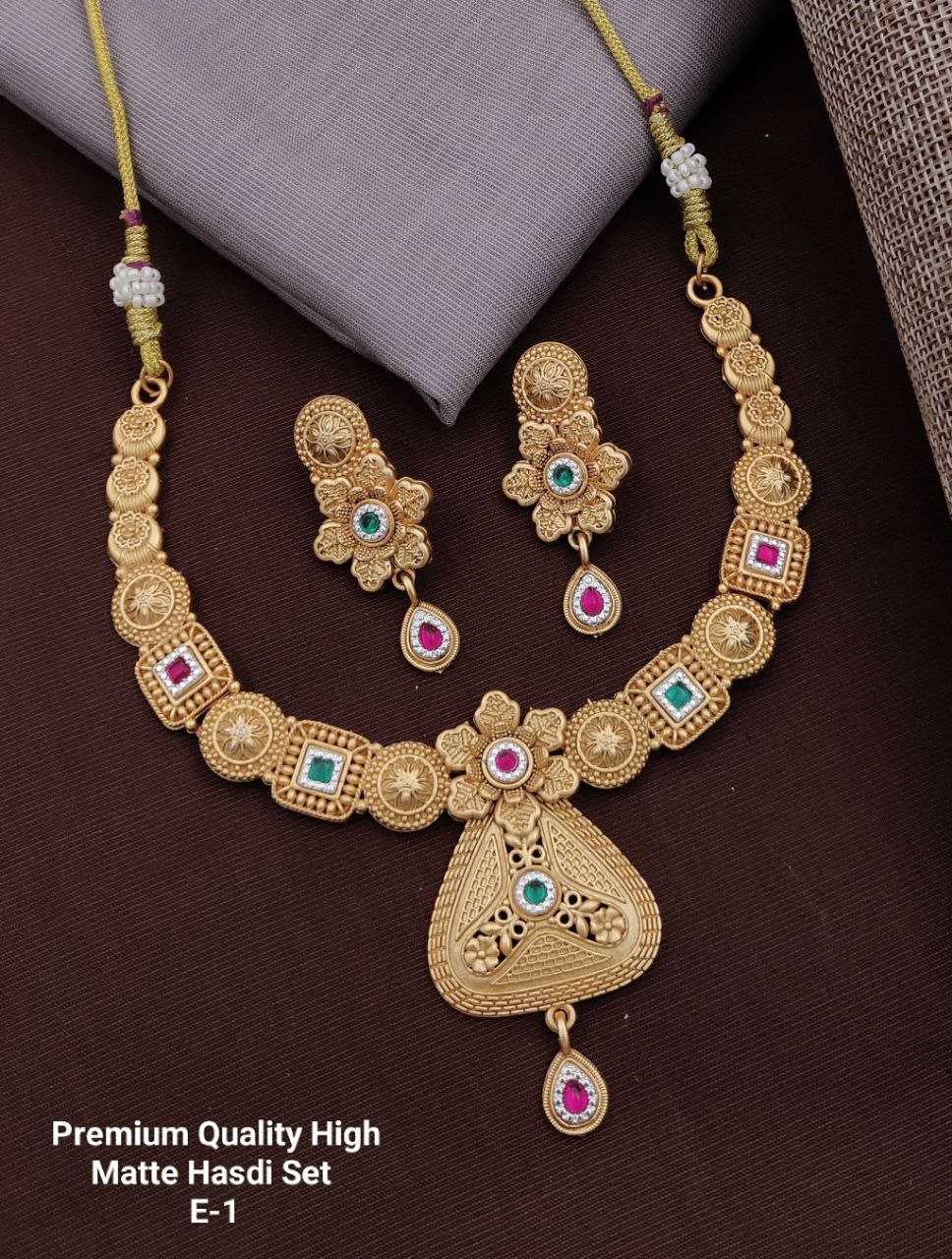 YNF BRASS KESH193 ROR148-3 WOMENS JEWELLERY WHOLESALE GOLDEN KUNDAN NECKLACE SET MANUFACTURE