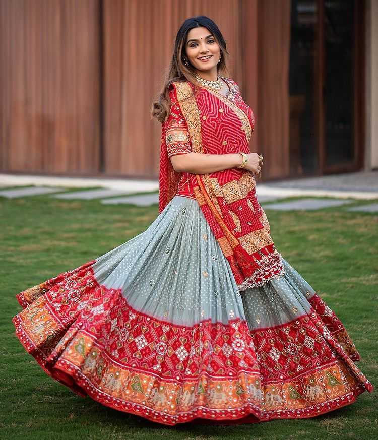 YNF BUTTER SILK KESH396 1287 LEHENGAS WHOLESALE SILK PRINTED MIRROR WORK TRADITIONAL LEHENGAS MANUFACTURER