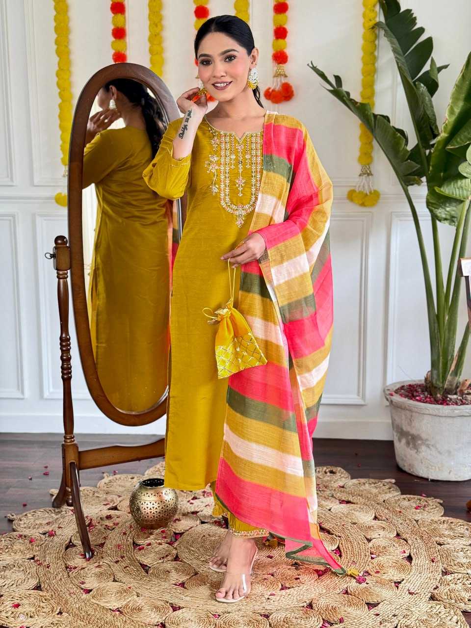 YNF CHANDERI KESH402 565 SUITS & DRESSES  WHOLESALE LADIES PARTY EMBROIDERED SUITS MANUFACTURER