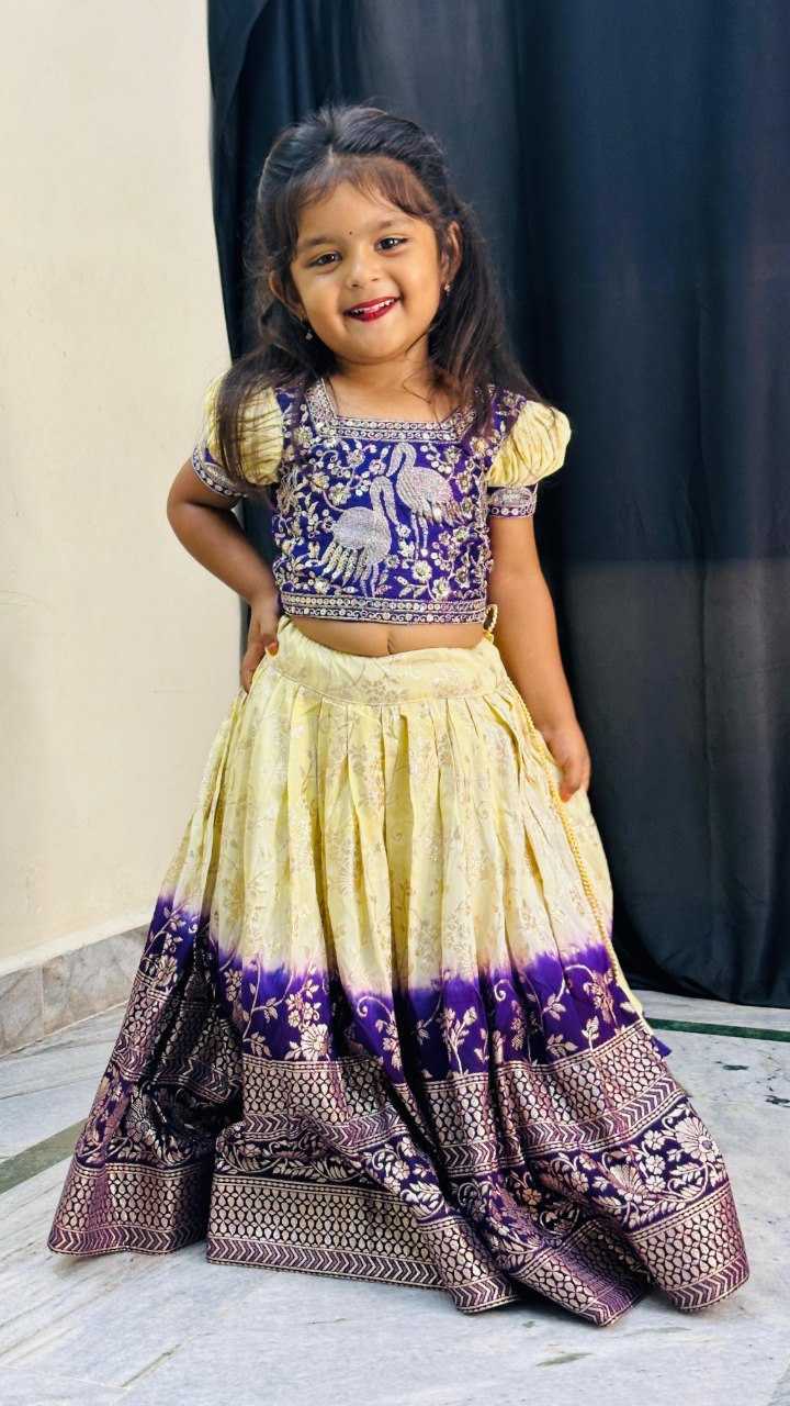 Ynf Chinon KESH109 RRKT89 Kids Wear Wholesale Kids Lehenga Kids Traditional Outfits Baby Girl Lehenga Manufacturer