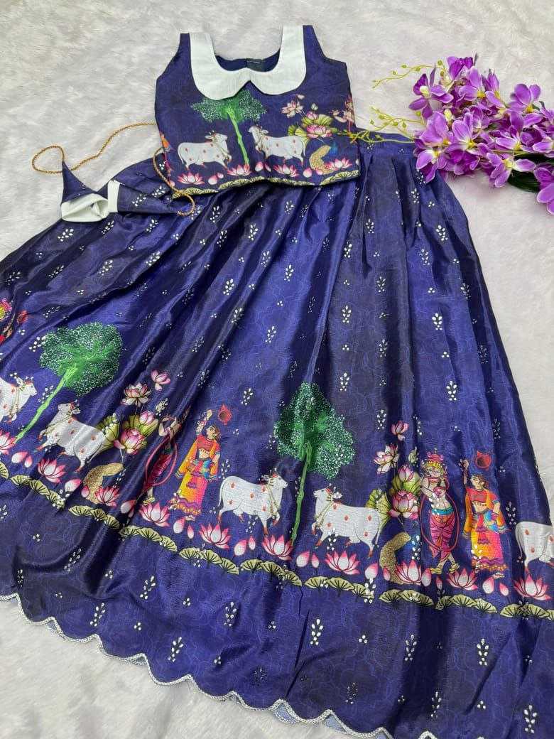 Ynf Chinon KESH189 VET14 Kids Wear Wholesale Kids Lehenga Girls Ethnic Wear Baby Girl Lehenga Manufacturer