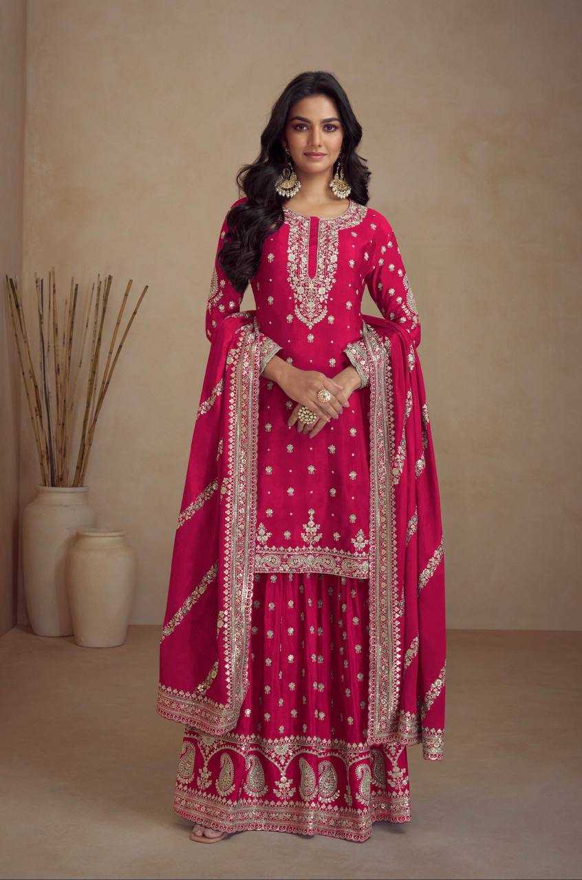 YNF CHINON KESH398 1194 PALAZZO SUIT WHOLESALE WEDDING EMBROIDERY PALAZZO SUITS MANUFACTURER