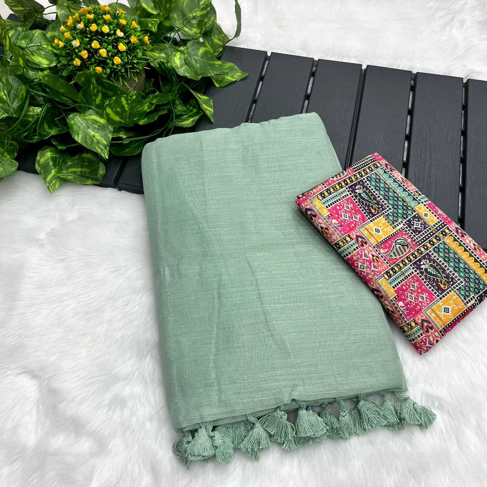 Ynf Cotton KESH203 MTW78 Sarees Wholesale Printed Sarees Cotton Linen Sarees Festive Sarees Manufacturer