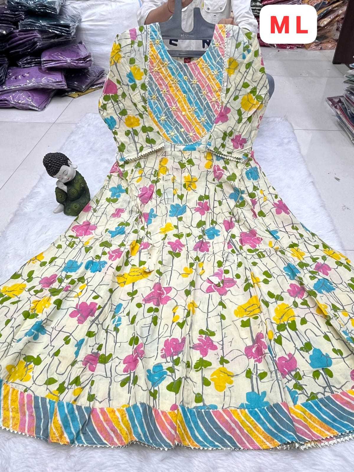 Ynf Cotton KESH258 VDA146 Gowns Wholesale Printed Gowns Fancy Gowns Anarkali Gown Manufacturer