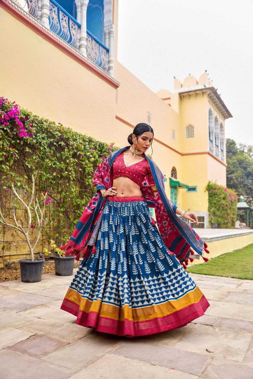 YNF DOLA  KESH187 BATIKA  LEHENGA WHOLESALE FANCY PRINTED CHANIYA CHOLI LEHENGAS  MANUFACTURER