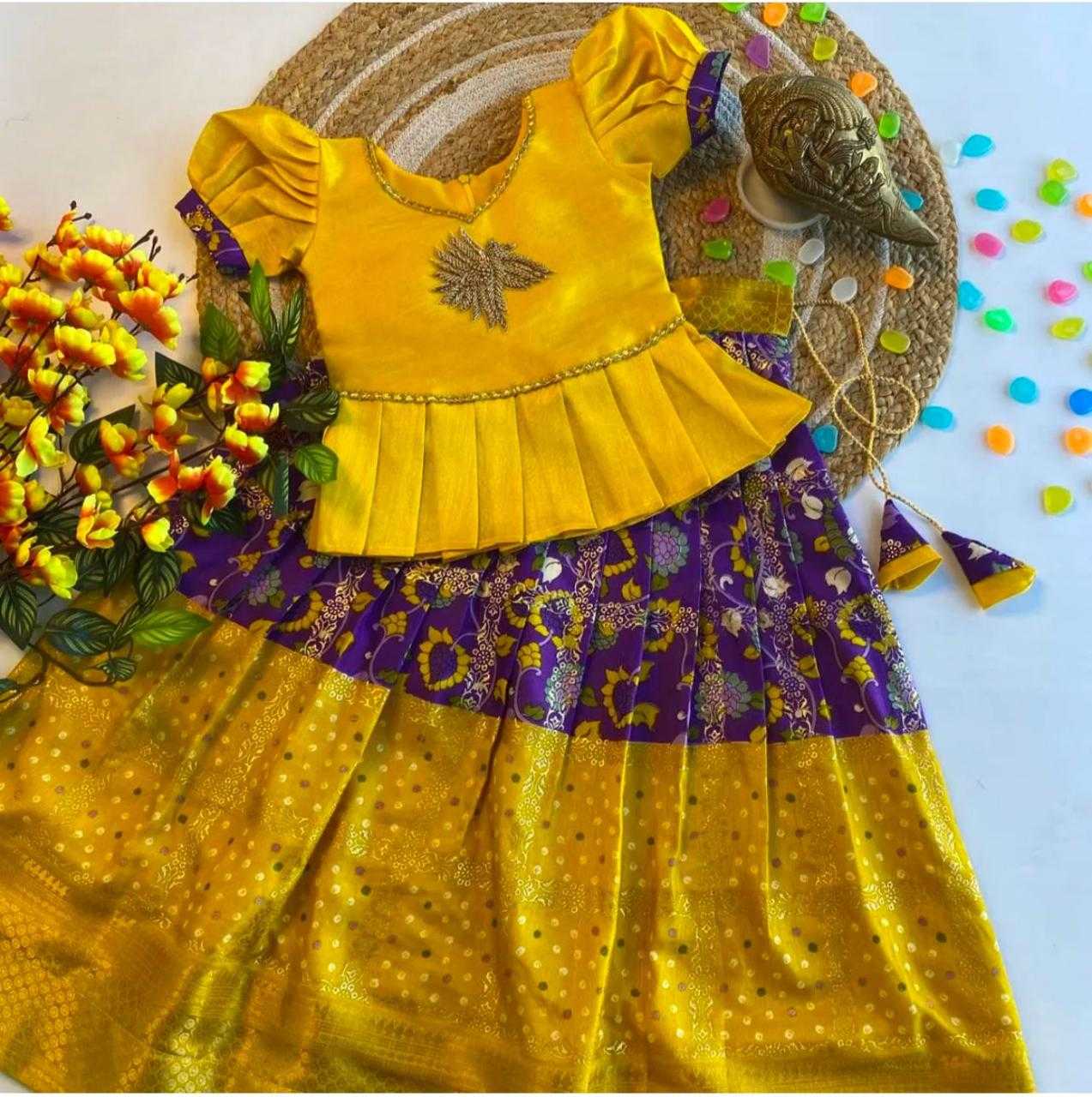 Ynf Dola Silk RIN192 8067 Kids Wear Wholesale Kids Lehenga Kids Ghagra Choli Kids Silk Dress Manufacturer