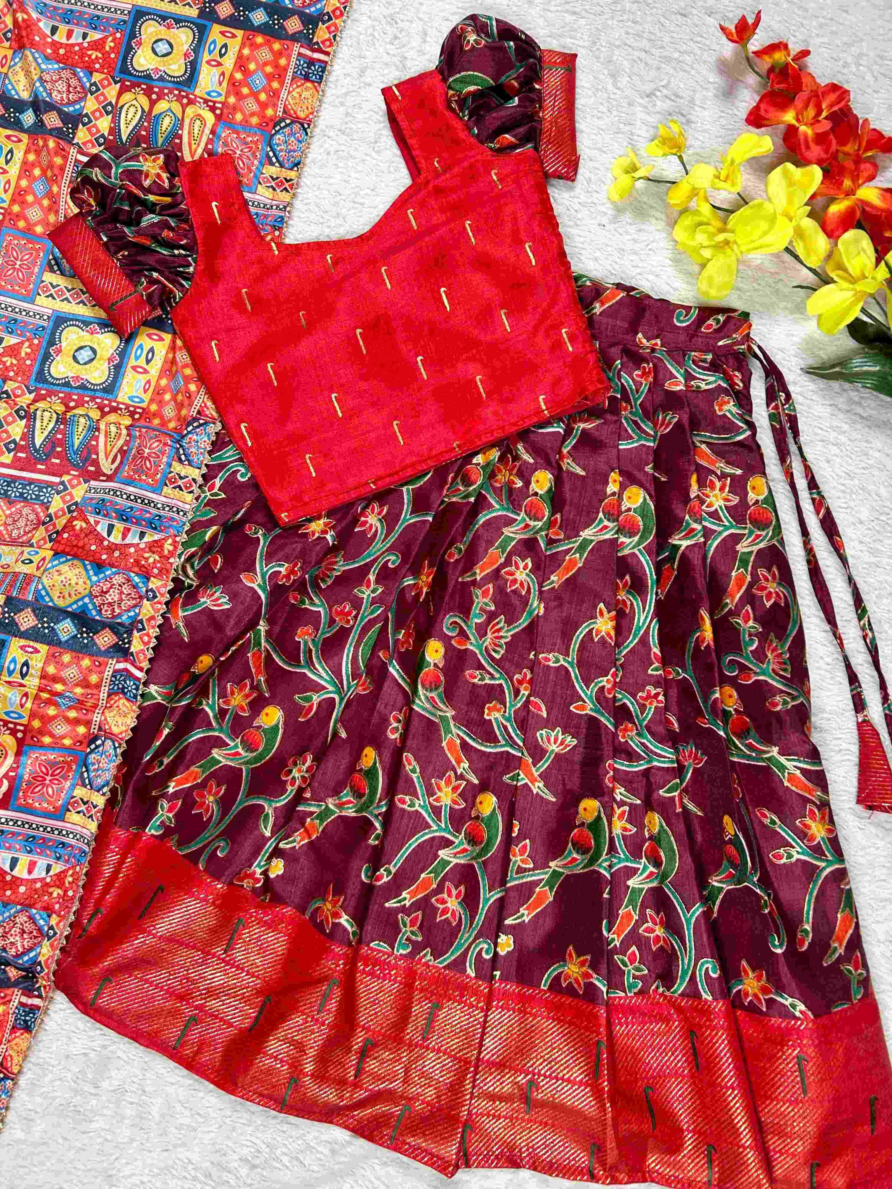 YNF DOLA RIN115 REF03 KIDS WEAR  WHOLESALE  KIDS CHOLI BABY GIRL LEHENGA MANUFACTURER