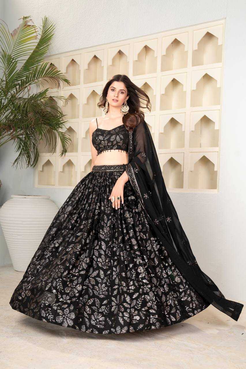 YNF FAUX BLOOMING KESH408 6025 LEHENGA WHOLESALE EMBROIDERED SEQUINS DESIGNER LEHENGA MANUFACTURER