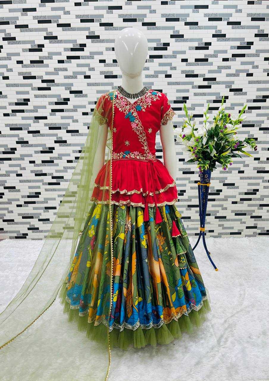 Ynf Faux Georgette RIN154 187 Kids Wear Wholesale Kids Lehenga Girls Ethnic Wear Baby Girl Lehenga Manufacturer