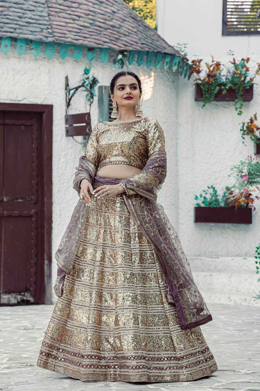 YNF GEORGETTE CODE  KESH270 58  LEHENGA  WHOLESALE GEORGETTE ZARI SEQUINS LEHENGA MANUFACTURER