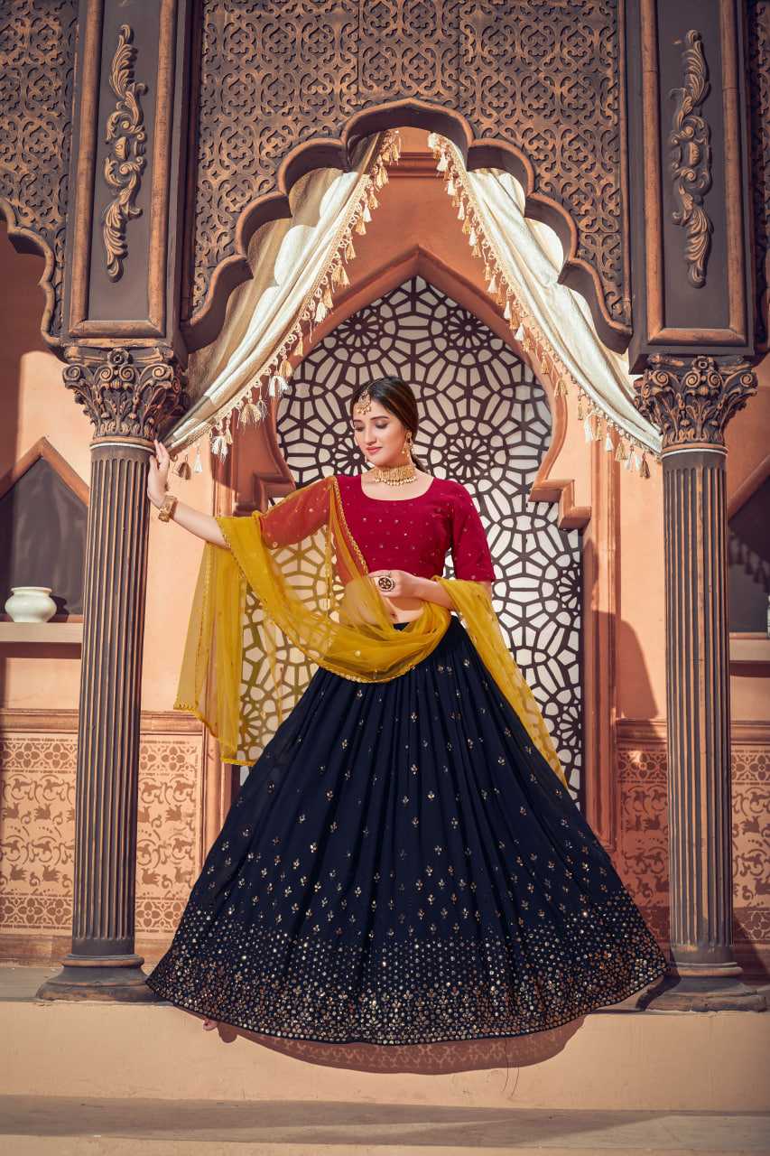 Ynf Georgette KESH417 1724 Lehengas Wholesale Embroidered Lehenga Thread Work Lehenga Sequins Lehenga Manufacturer