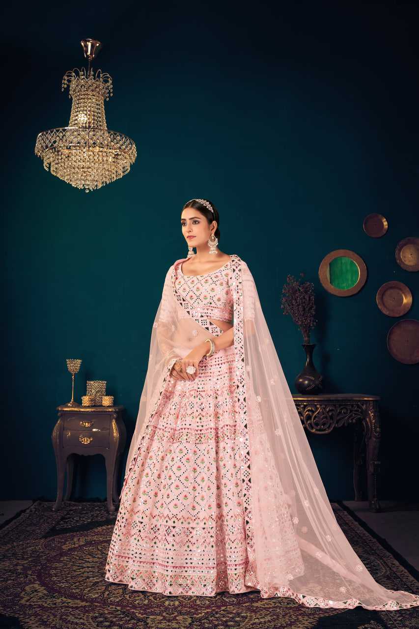 Ynf Georgette KESH417 1822 Lehengas Wholesale Embroidered Lehenga Gota Patti Lehenga Sequins Lehenga Manufacturer