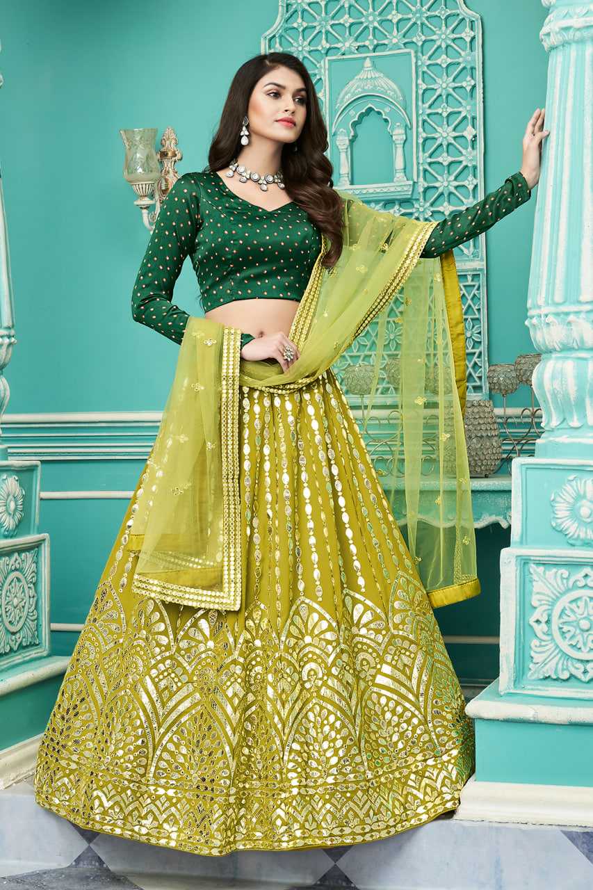 Ynf Georgette KESH417 1905 Lehengas Wholesale Embroidered Lehenga Gota Patti Lehenga Sequins Lehenga Manufacturer