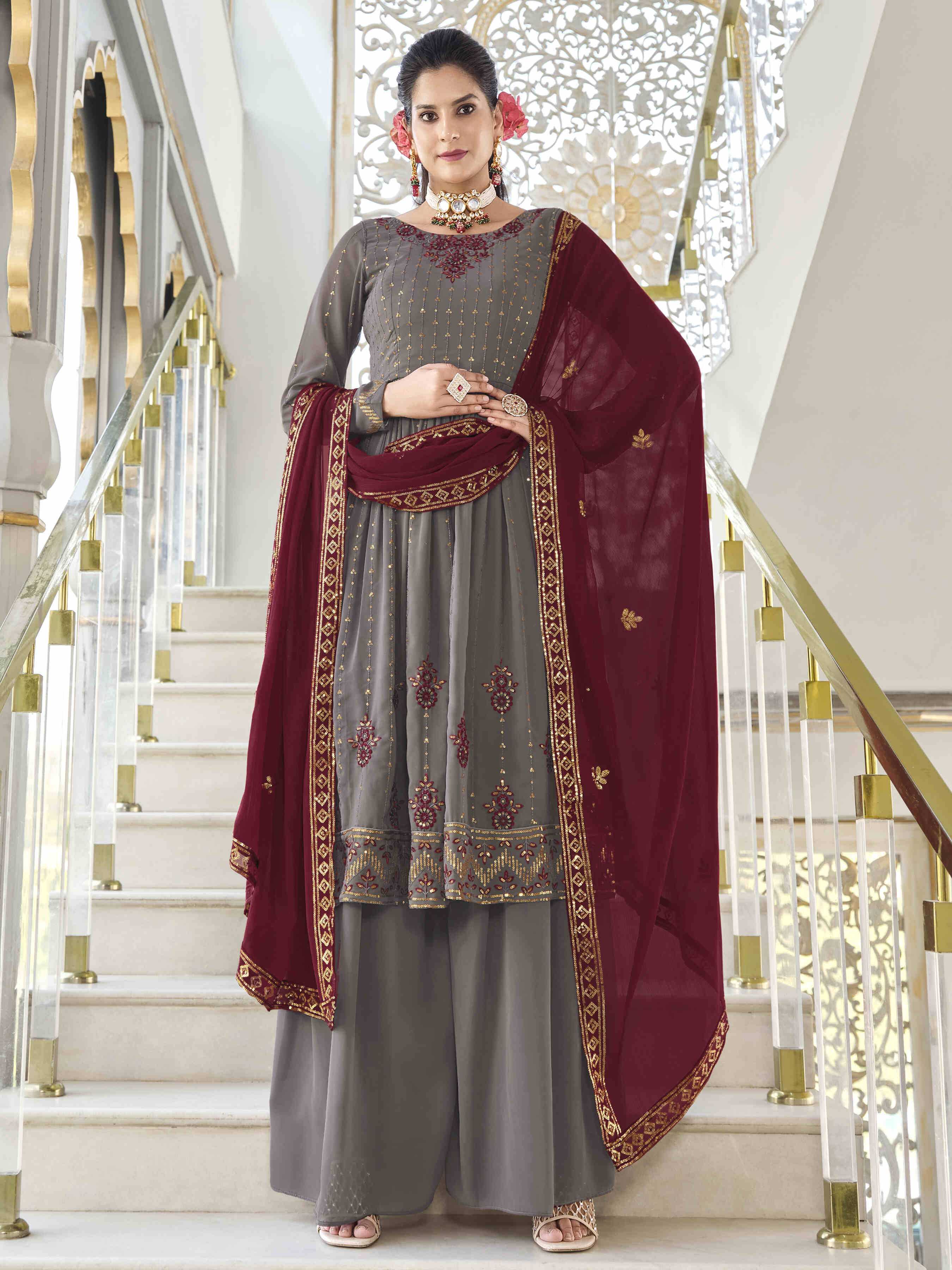 Ynf Georgette KESH417 4932 Suits & Dresses Wholesale Embroidery Suits Ladies Salwar Suits Georgette Suit Manufacturer