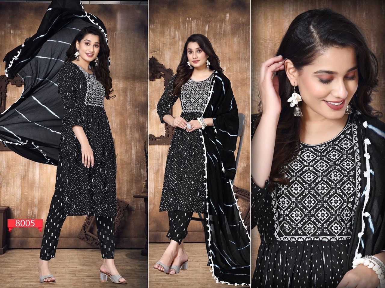 Ynf Heavy Rayon KESH175 DVF 24 Suits & Dresses Wholesale Ladies Suits Printed Suits Embroidery Suits Manufacturer