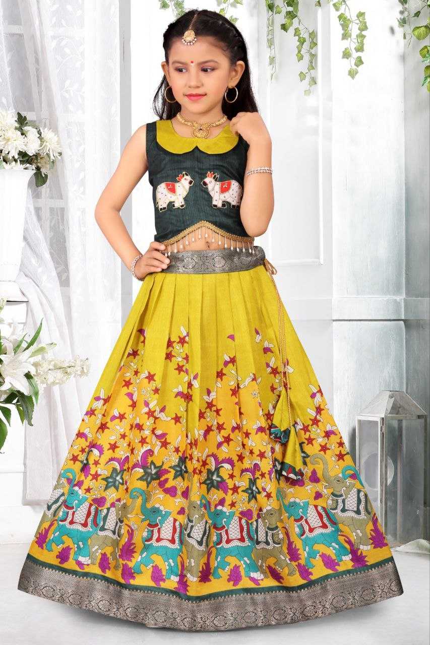 Ynf Jacquard KESH189 VET18 Kids Wear Wholesale Kids Lehenga Girls Ethnic Wear Baby Girl Lehenga Manufacturer