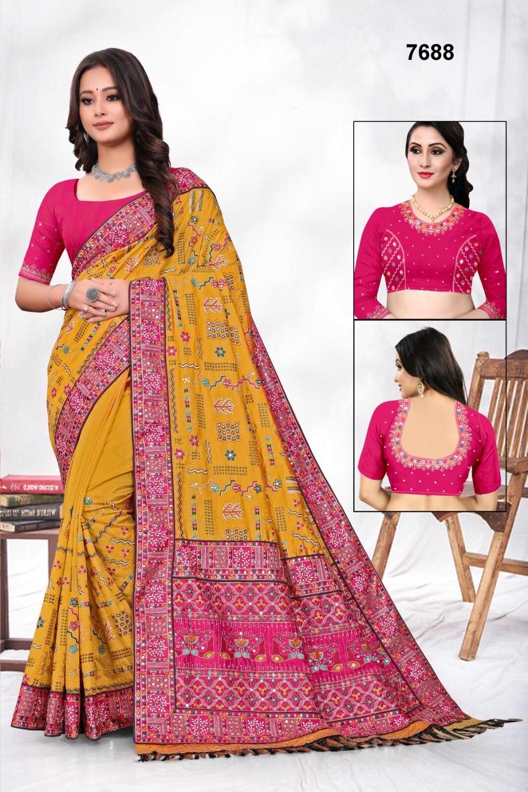 YNF KANCHIPURAM SILK KESH114 7688 SAREES WHOLESALE KANCHIPURAM EMBROIDERED STONE WORK SAREES MANUFACTURER