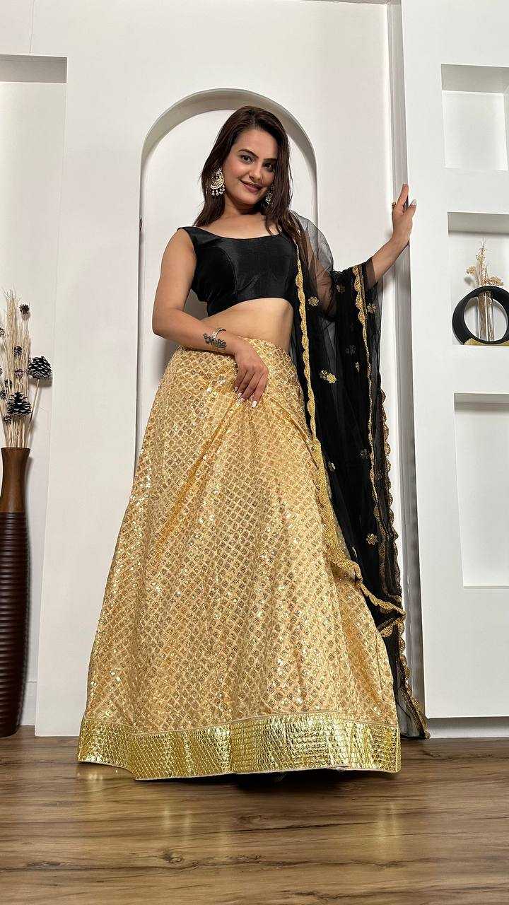 YNF KASTURI SILK KESH270 1088 LEHENGAS WHOLESALE HEAVY SEQUINS SILK LEHENGAS MANUFACTURER 