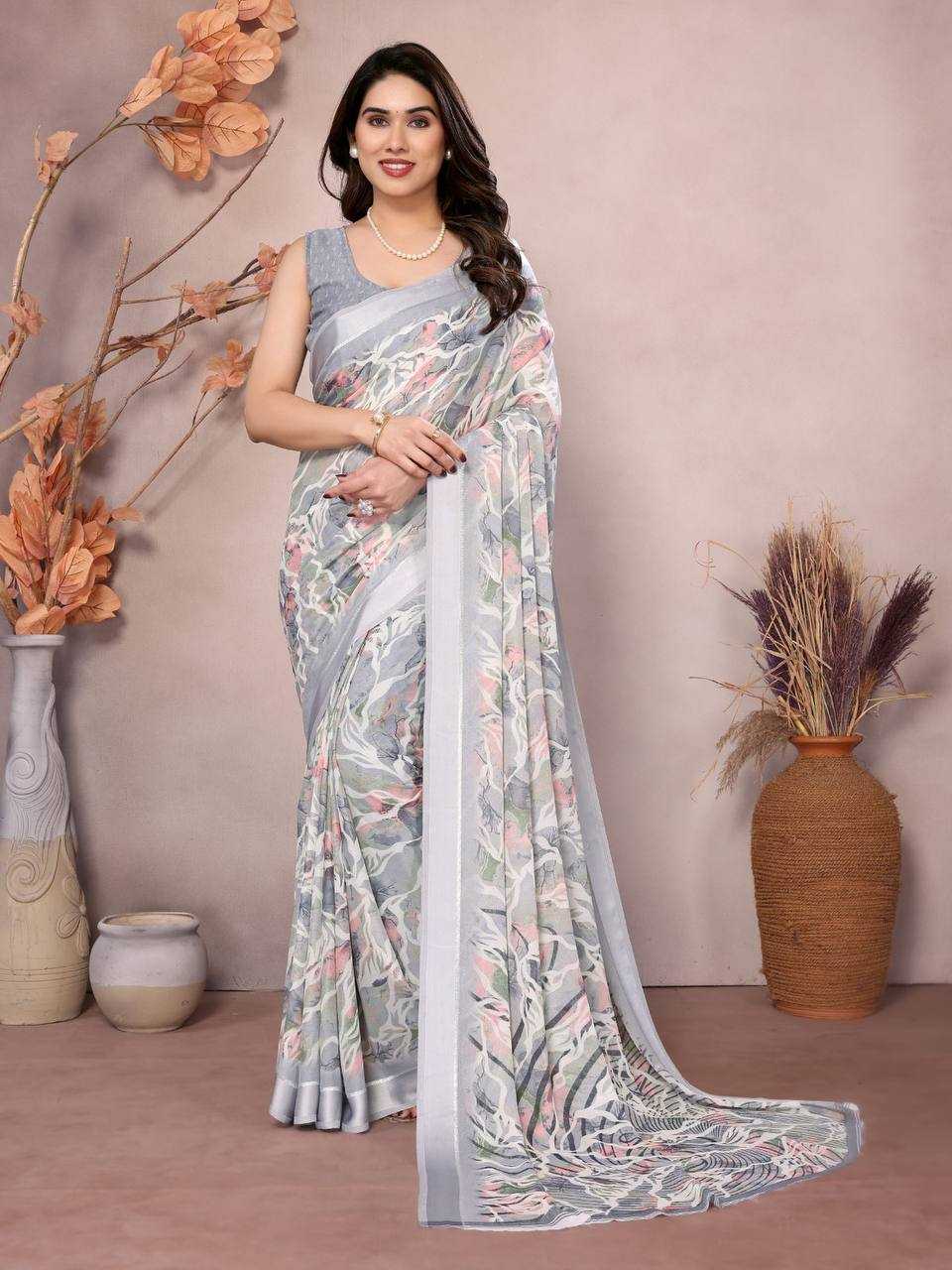 YNF MOSS SILK RIN188 Gopi SAREES WHOLESALE SATIN PRINTED FANCY SAREES MANUFACTURER