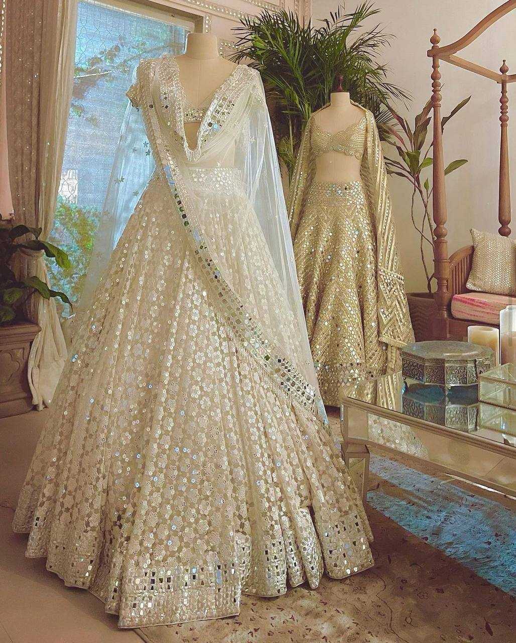 YNF NET KESH270 14 LEHENGA  WHOLESALE ZARI WORK GOTA PATITI NET FANCY LEHENGA  MANUFACTURER