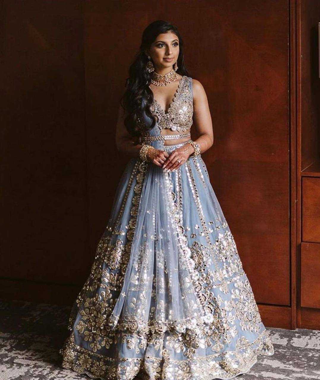 YNF NET KESH270 37 LEHENGA WHOLESALE WEDDING NET GOTA PATTI LEHENGA MANUFACTURER