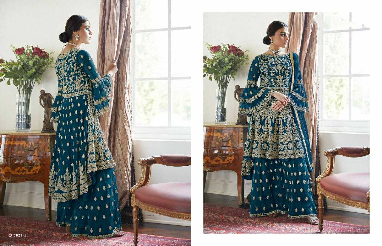 Ynf Net RIN131 7024 Suits & Dresses Wholesale Ladies Suits Embroidery Suits Net Suit Manufacturer