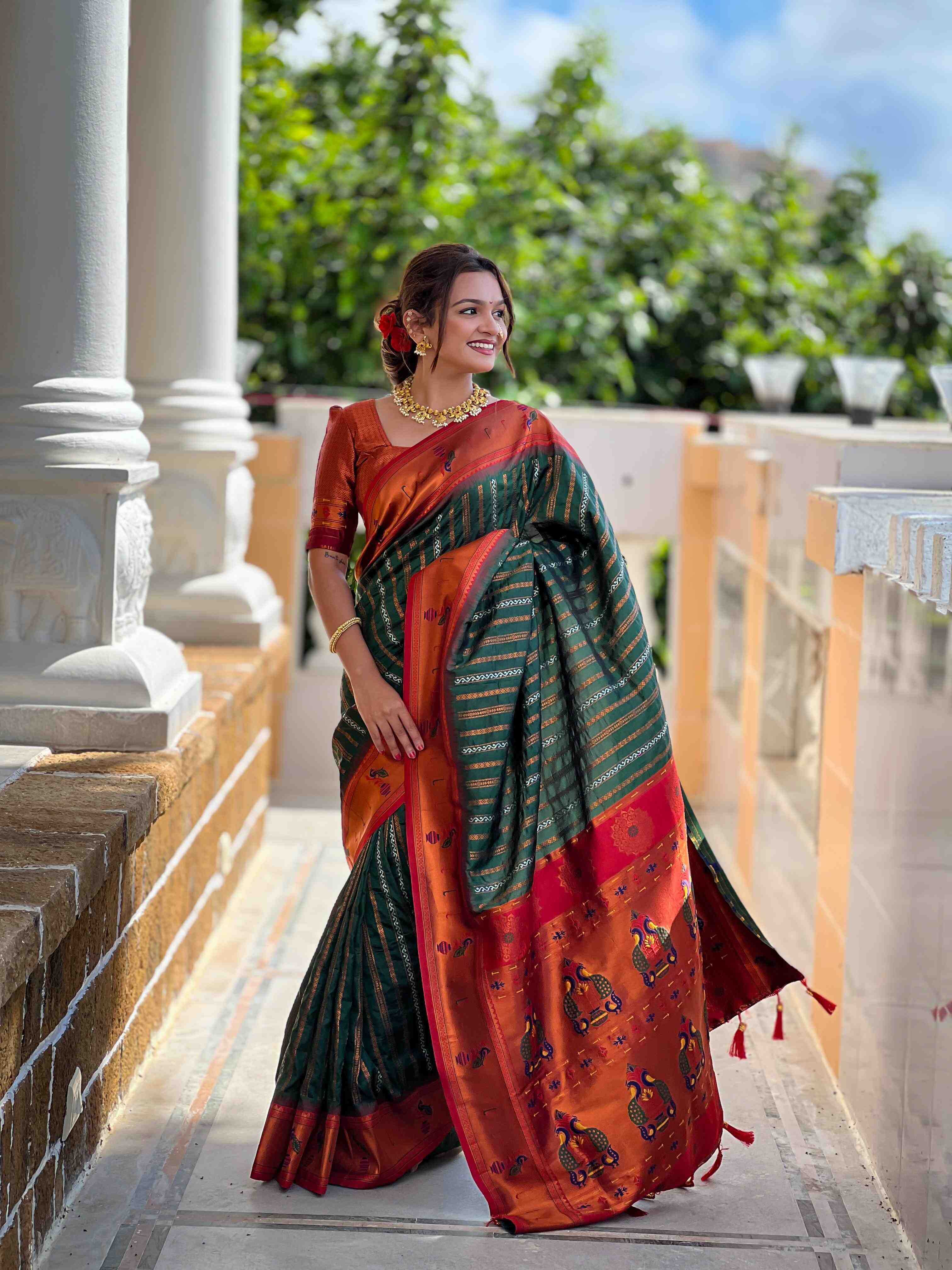 YNF PAITHANI SILK RIN150 Anokhi Paithani SILK SAREE WHOLESALE PAITHANI SOFT SILK PURE ZARI SILK SAREE MANUFACTURER