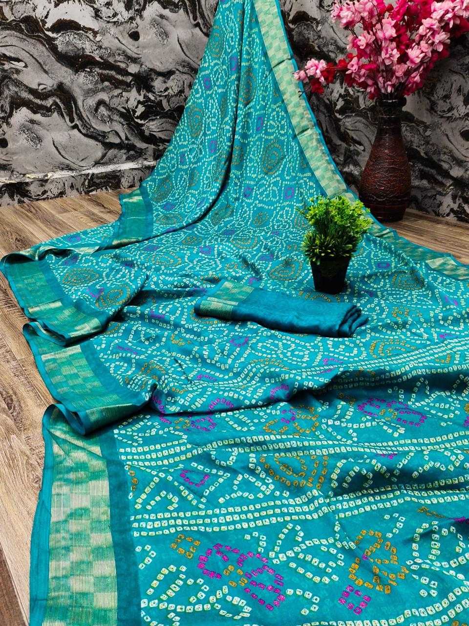 Ynf Pure Bandhej KESH364 JHP02 Sarees Wholesale Fancy Sarees Printed Sarees Bandhani Sarees Manufacturer