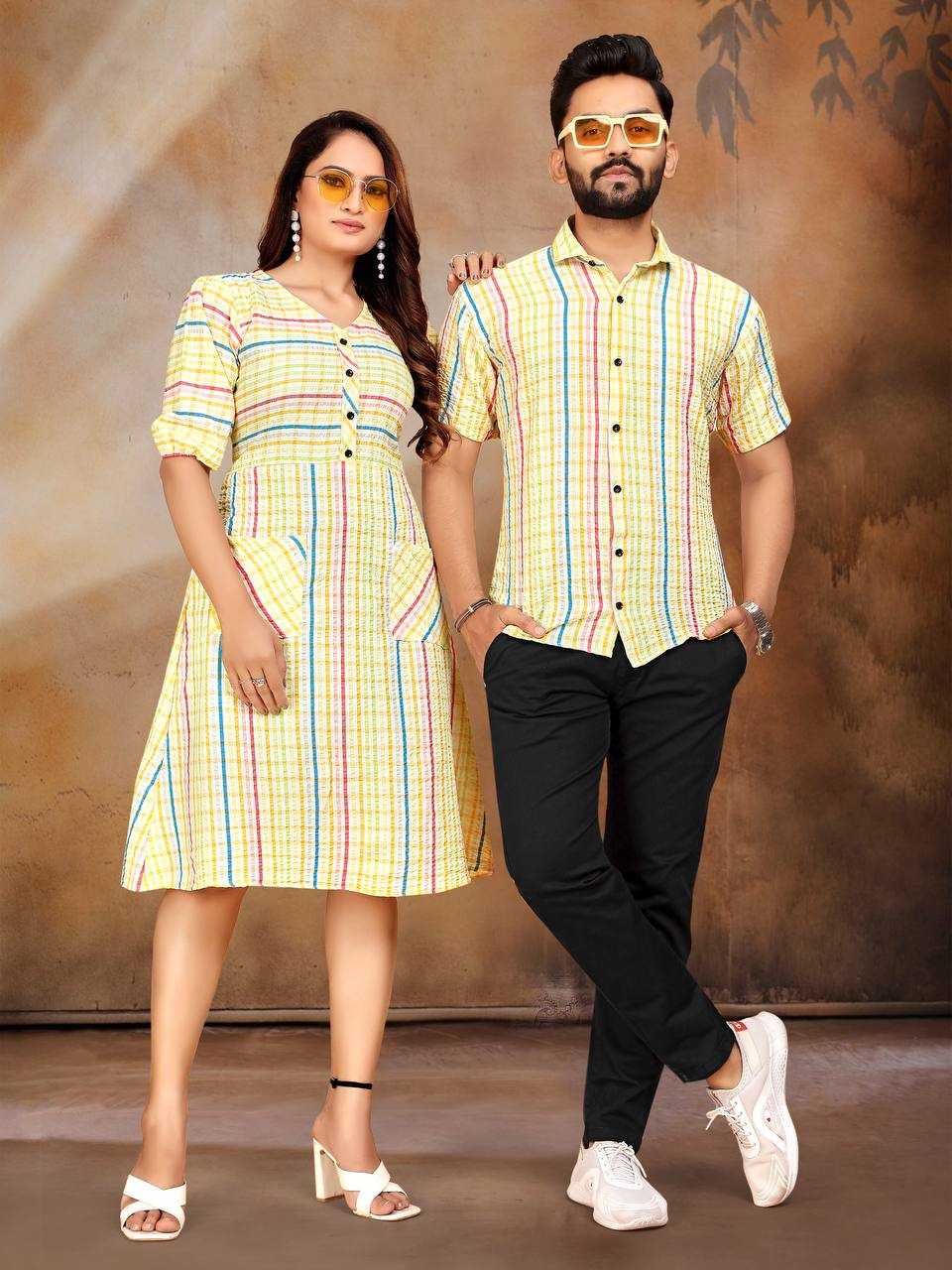 Ynf Pure Cotton RIN173 VEER-ZARA 4 Couple Wear Wholesale Traditional Couple Attire Ethnic Wear for Couples Manufacturer