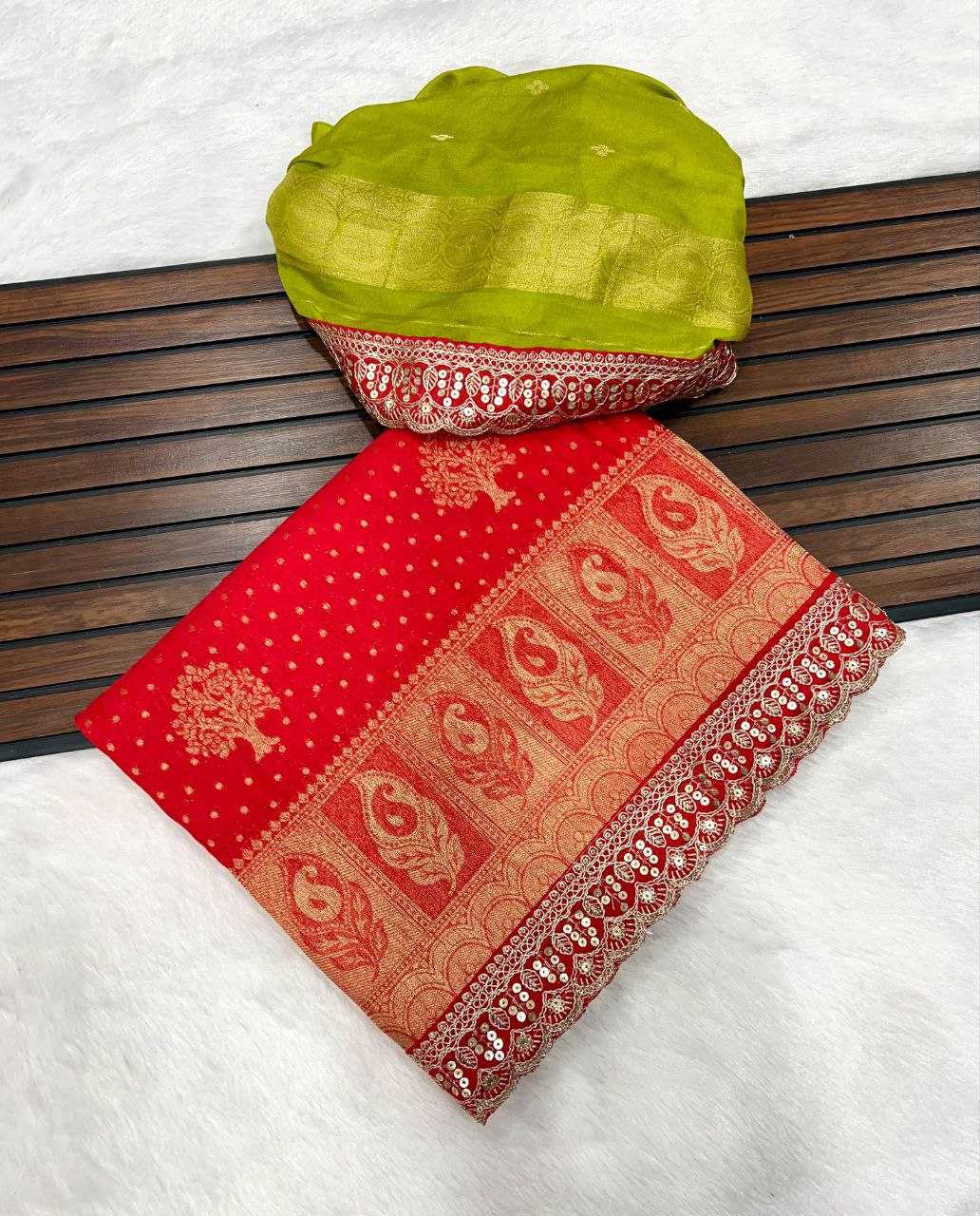 YNF PURE SOFT KESH384 837 SAREES WHOLESALE GEORGETTE BUTTA PRINTED SAREES MANUFACTURER