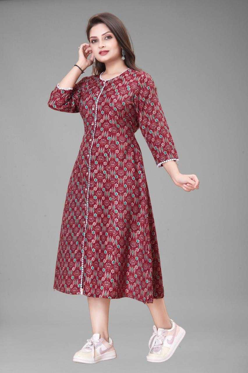 YNF RAYON KESH407 RMT09 WHOLESALE ONE PIECE DRESS WESTERN WEAR MANUFACTURER