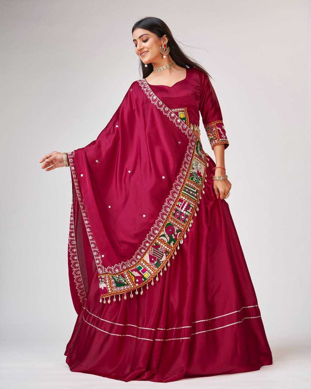 YNF SATIN SILK KESH270 262 LEHENGAS WHOLESALE SATIN SILK PINK LEHENGAS MANUFACTURER